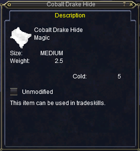 Cobalt Drake Hide